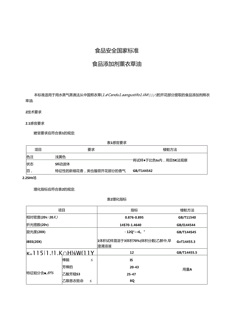 GB 1886.38 食品安全国家标准 食品添加剂 薰衣草油.docx_第3页