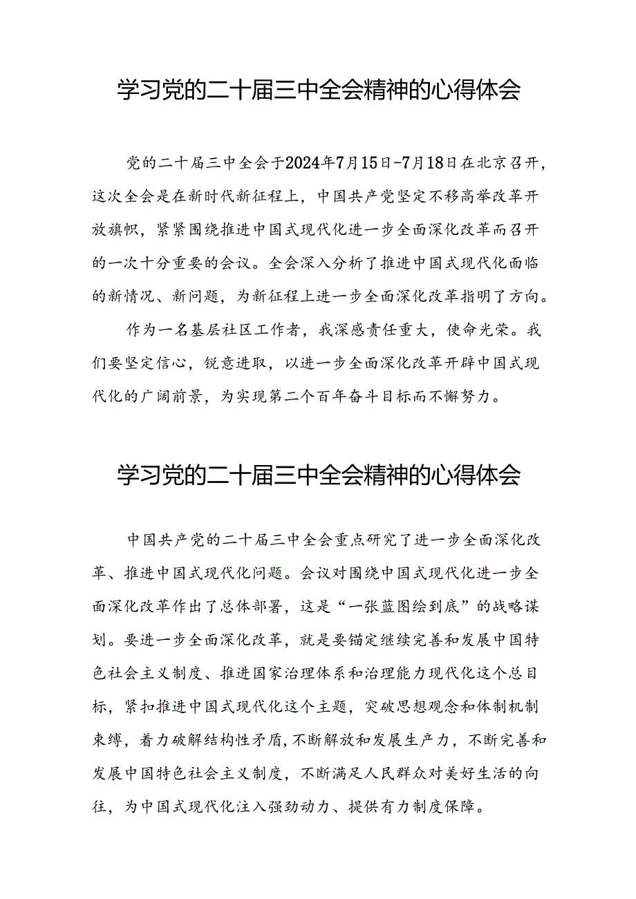党员干部学习贯彻党的二十三中全会精神心得体会模板六十篇.docx_第2页