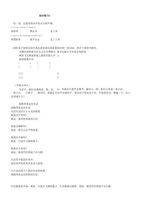 综合练习4及答案编制者复旦中学陆增堂.docx