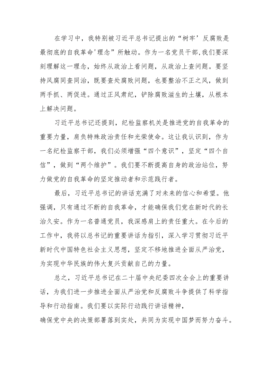 八篇纪检干部关于二十中央纪委四次全会精神的学习心得体会.docx_第2页