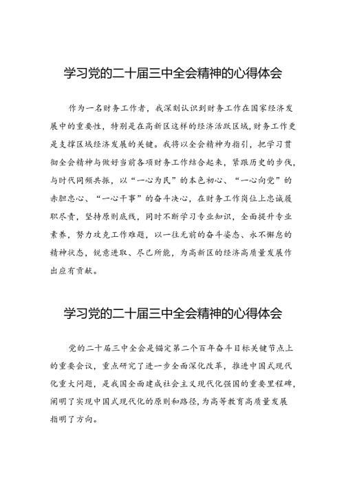 机关干部学习贯彻党的二十三中全会心得体会简短发言58篇.docx