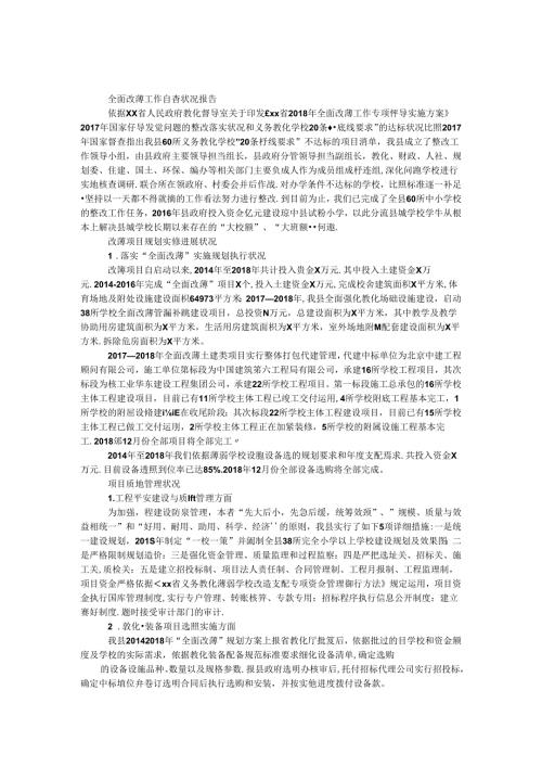 全面改薄工作自查情况报告.docx