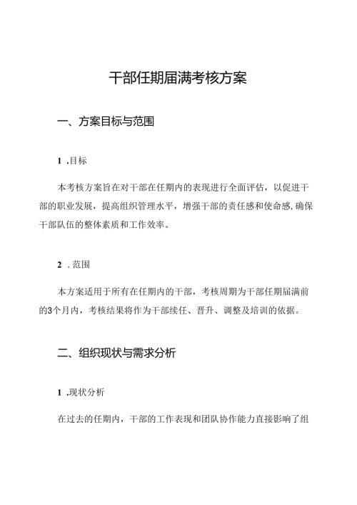 干部任期满考核方案.docx