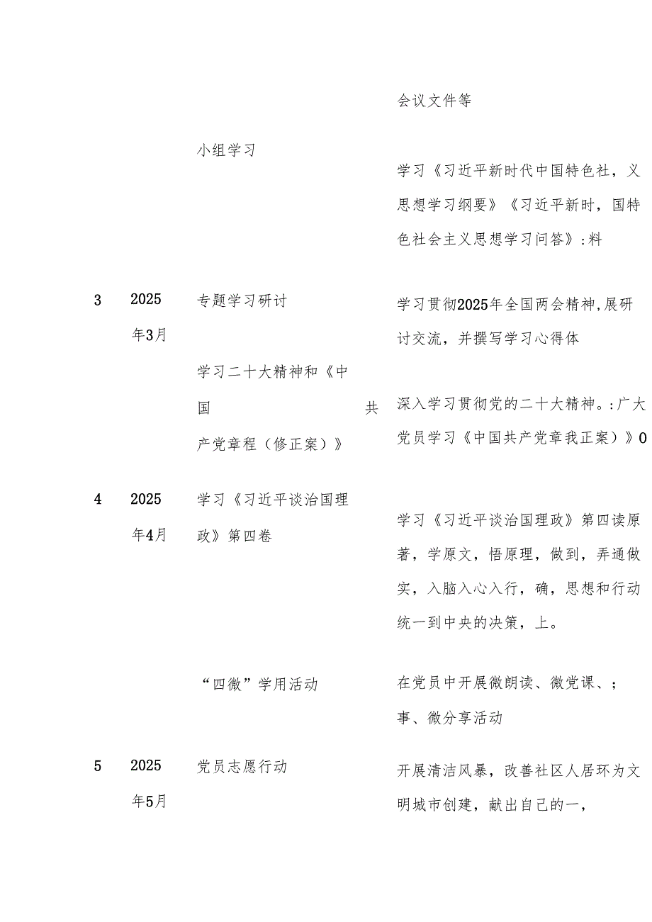 2025年“三会一课”“主题党日”活动计划表.docx_第2页