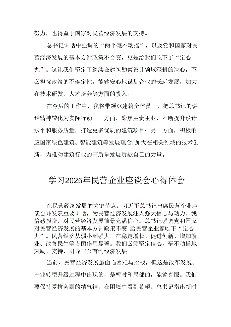 2025年私营企业学习民营企业座谈会个人心得感悟 （汇编10份）.docx_第3页
