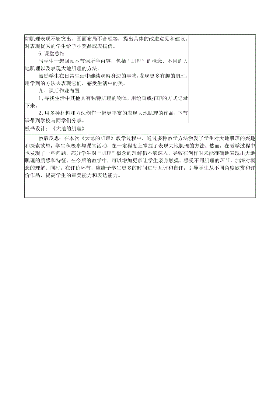 2024新人教版美术（2025）一年级下册《大地的肌理》课时教案.docx_第3页