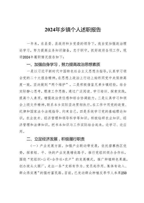 2024年乡镇个人述职报告.docx
