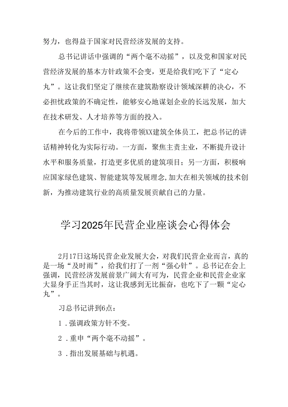 2025年私营企业学习民营企业座谈会个人心得体会 （汇编8份）.docx_第3页