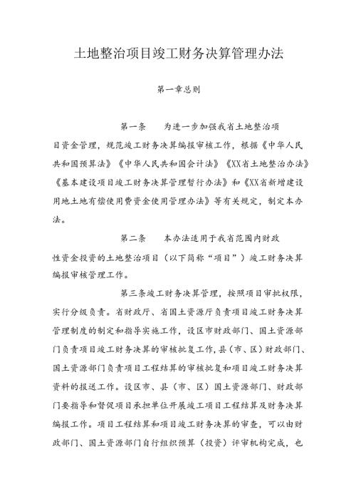 土地整治项目竣工财务决算管理办法.docx