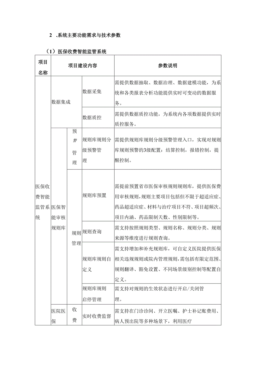 XX区医疗集团医保收费智慧监管系统项目建设需求说明.docx_第2页