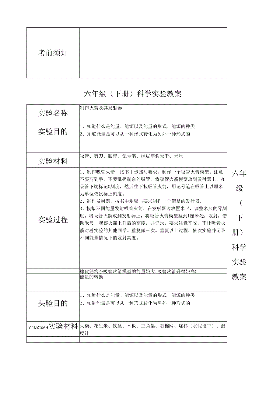 苏教版六年级下册科学实验教案.docx_第3页