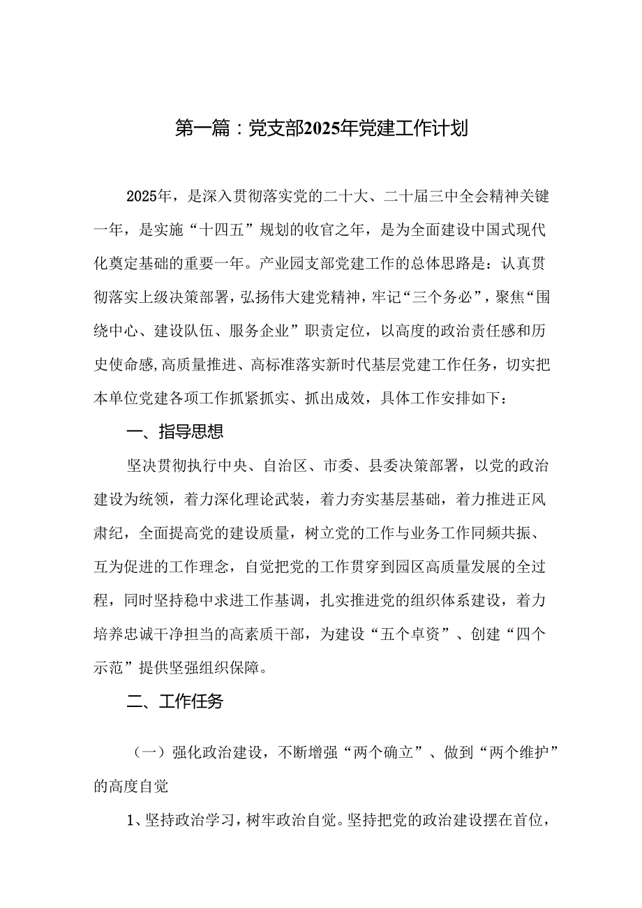 党支部2025年党建工作计划(13篇范文).docx_第2页