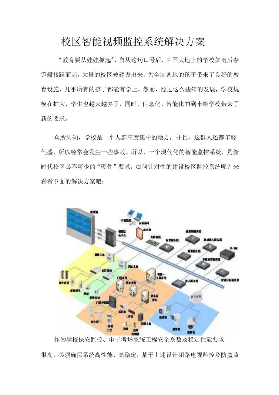 校区智能视频监控系统解决方案.docx_第1页