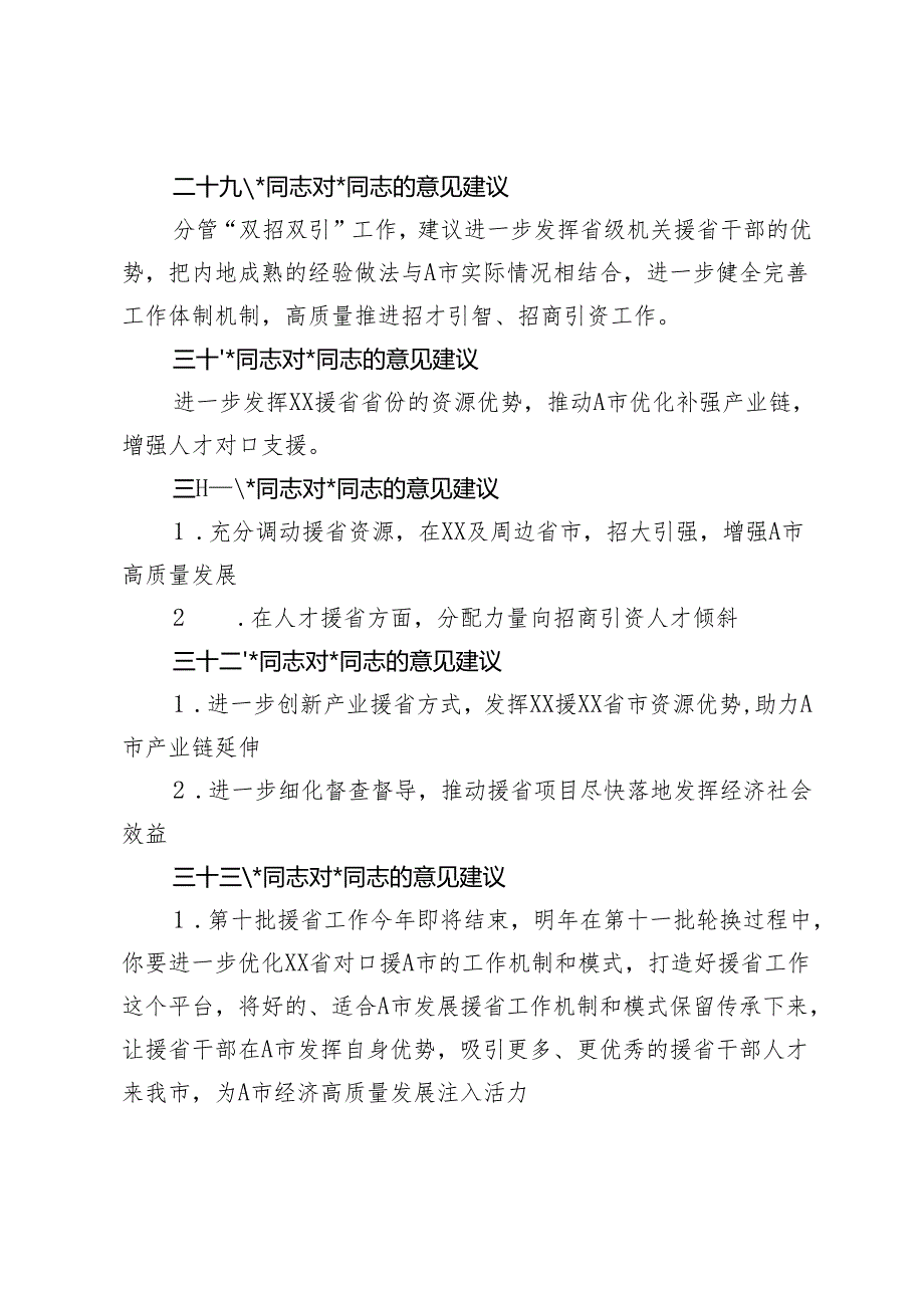 2024民主生活会领导班子成员互提意见汇总对班子成员2024民主生活会的批评意见.docx_第3页