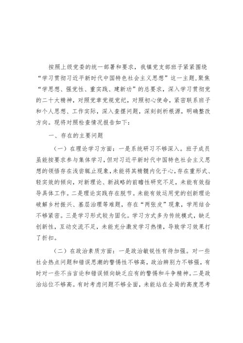 2024年民主生活对照检查材料精选两篇合辑(2).docx