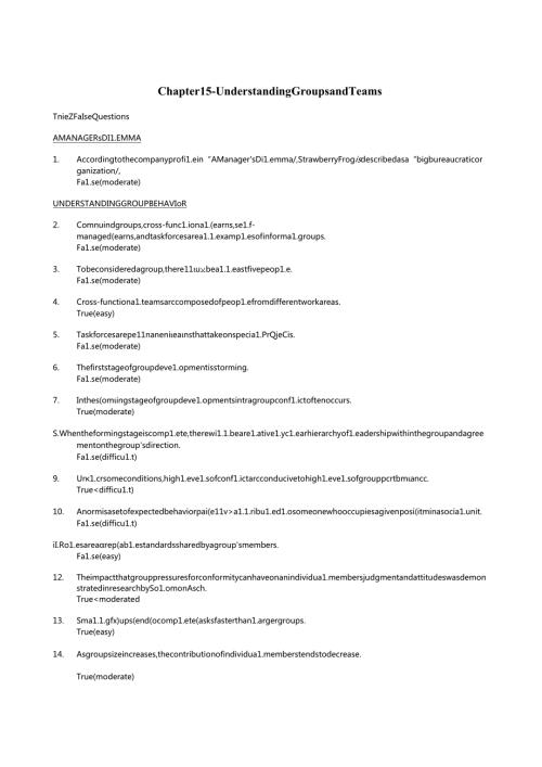 罗宾斯《管理学》第九版题库15.docx