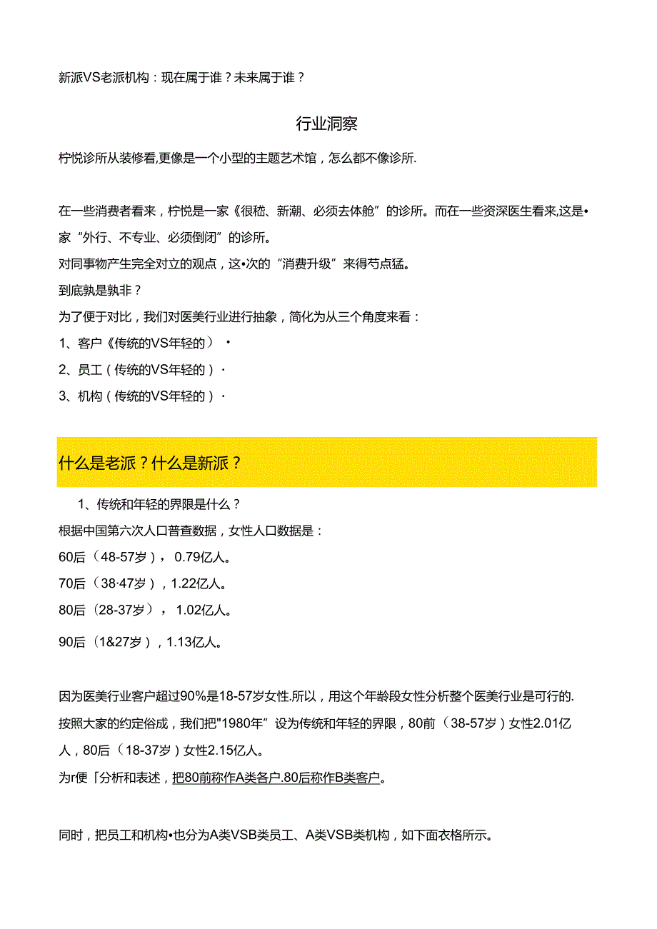 医美新派VS老派机构行业调研.docx_第1页