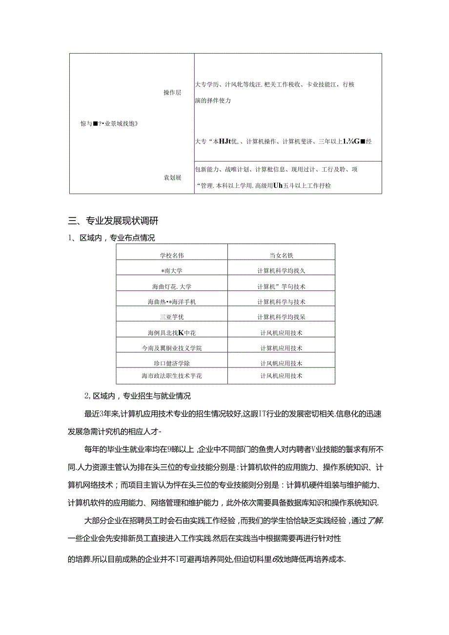 职业学院计算机应用技术专业人才需求与专业改革的调研报告.docx_第3页