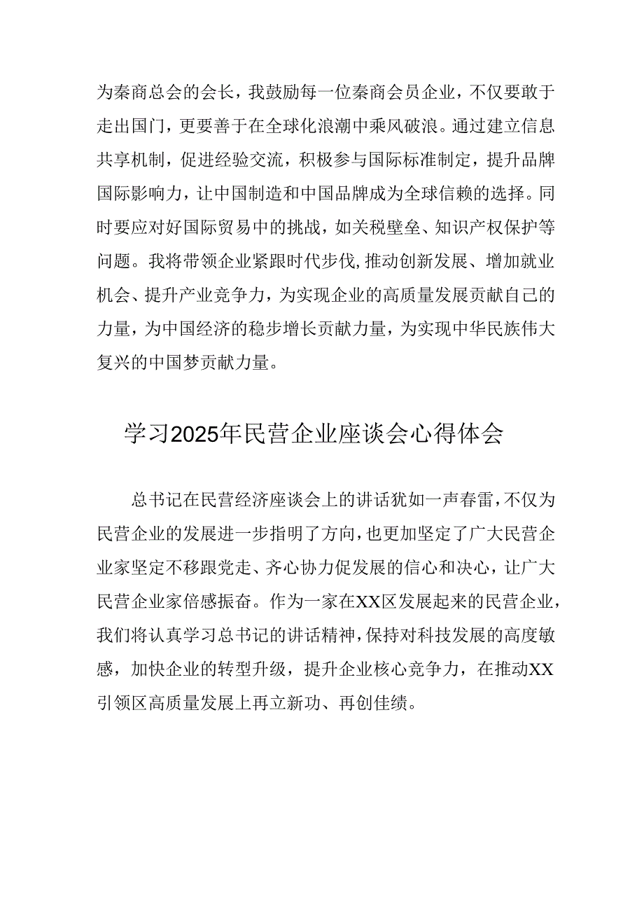 民营企业2025年学习民营企业座谈会个人心得感悟 （汇编11份）.docx_第2页