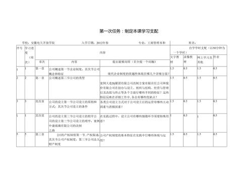 安徽电大工商管理本公司概论形考(答案).docx