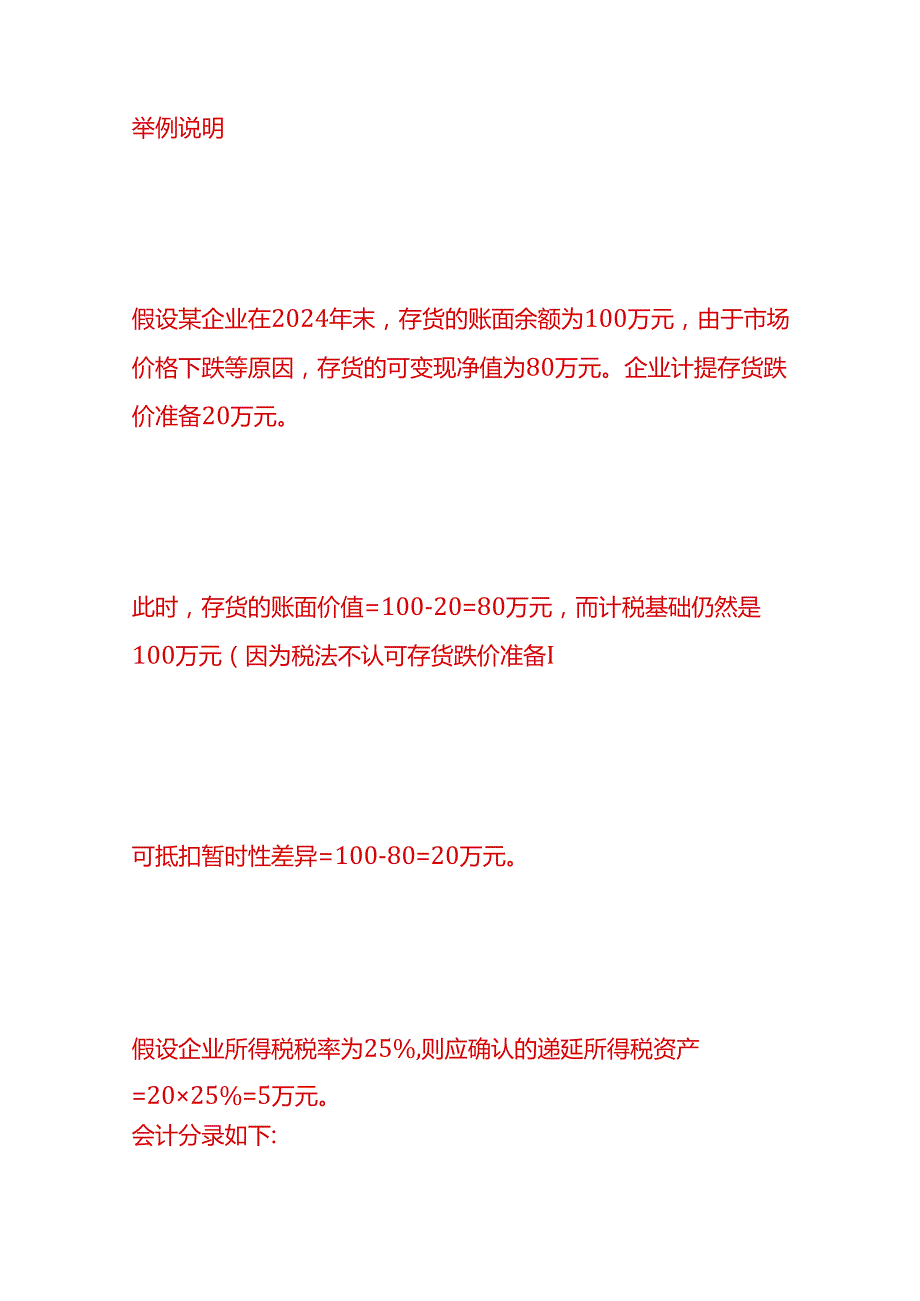 做账实操计提存货跌价准备的同时要计提递延所得税资产吗.docx_第2页