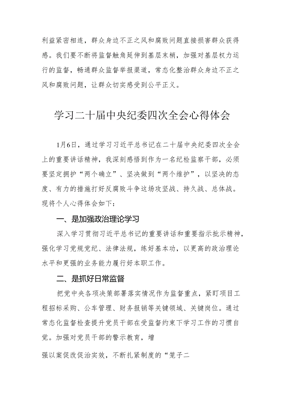 学习二十中央纪委四次全会心得体会 汇编21份.docx_第2页