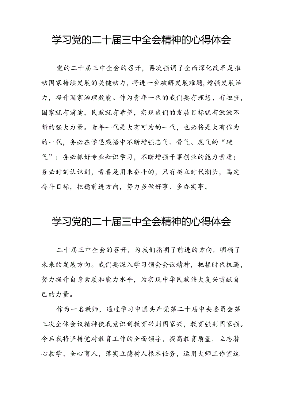 党员干部关于二十三中全会精神心得体会简短发言六十篇.docx_第3页