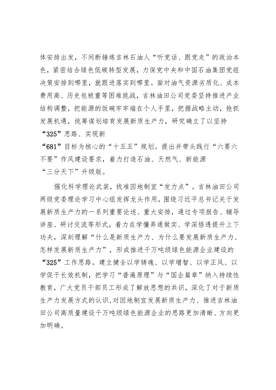 因地制宜发展新质生产力支撑和推动千万吨级绿色能源企业建设.docx_第2页