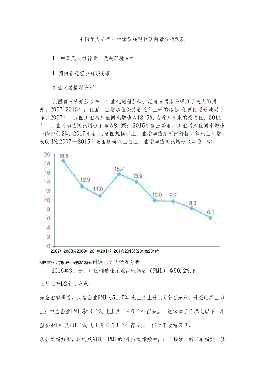 中国无人机行业市场发展现状及前景分析预测.docx_第1页
