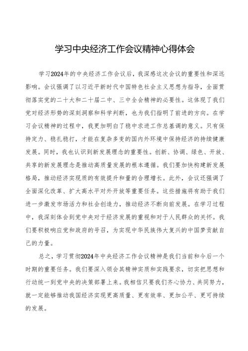 七篇学习2024年中央经济工作会议精神心得体会.docx
