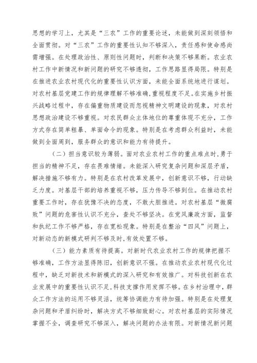 四篇 乡长2025民主生活会四个带头个人对照检查材料范文.docx