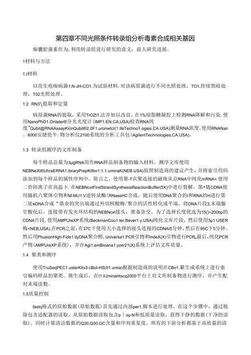 不同光照条件转录组分析毒素合成相关基因.docx