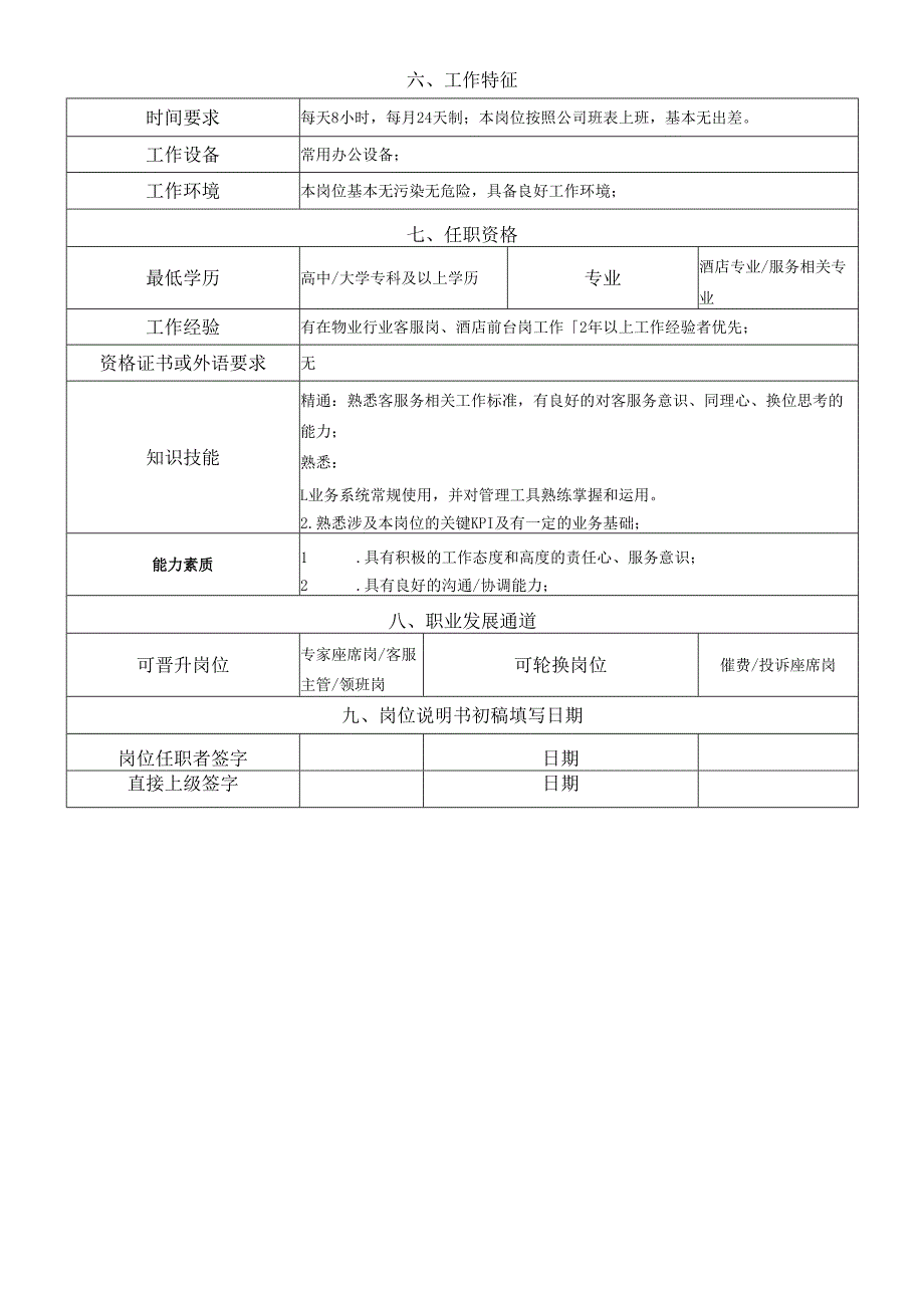 岗位说明书运营管理中心400坐席岗.docx_第2页