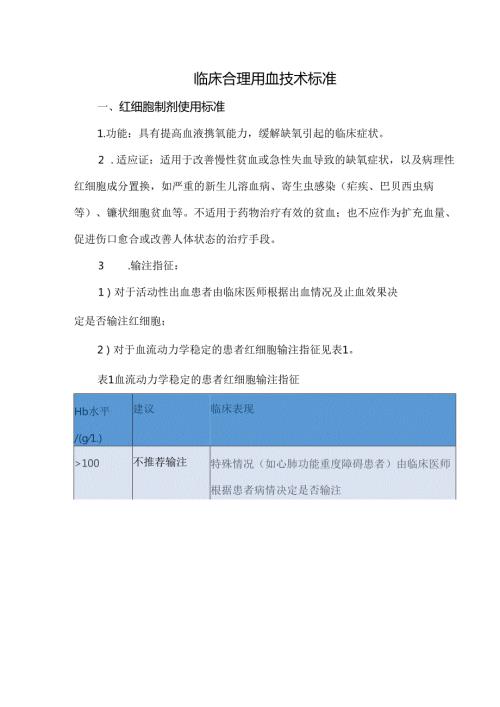 临床合理用血技术标准.docx