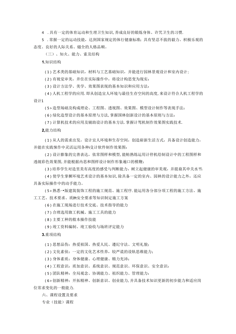 职业技术学校建筑装饰工程技术专业人才培养方案.docx_第2页
