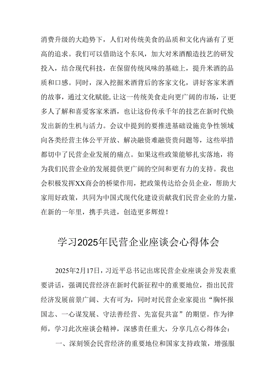 民营企业2025年学习《民营企业座谈会》个人心得感悟 汇编10份.docx_第2页