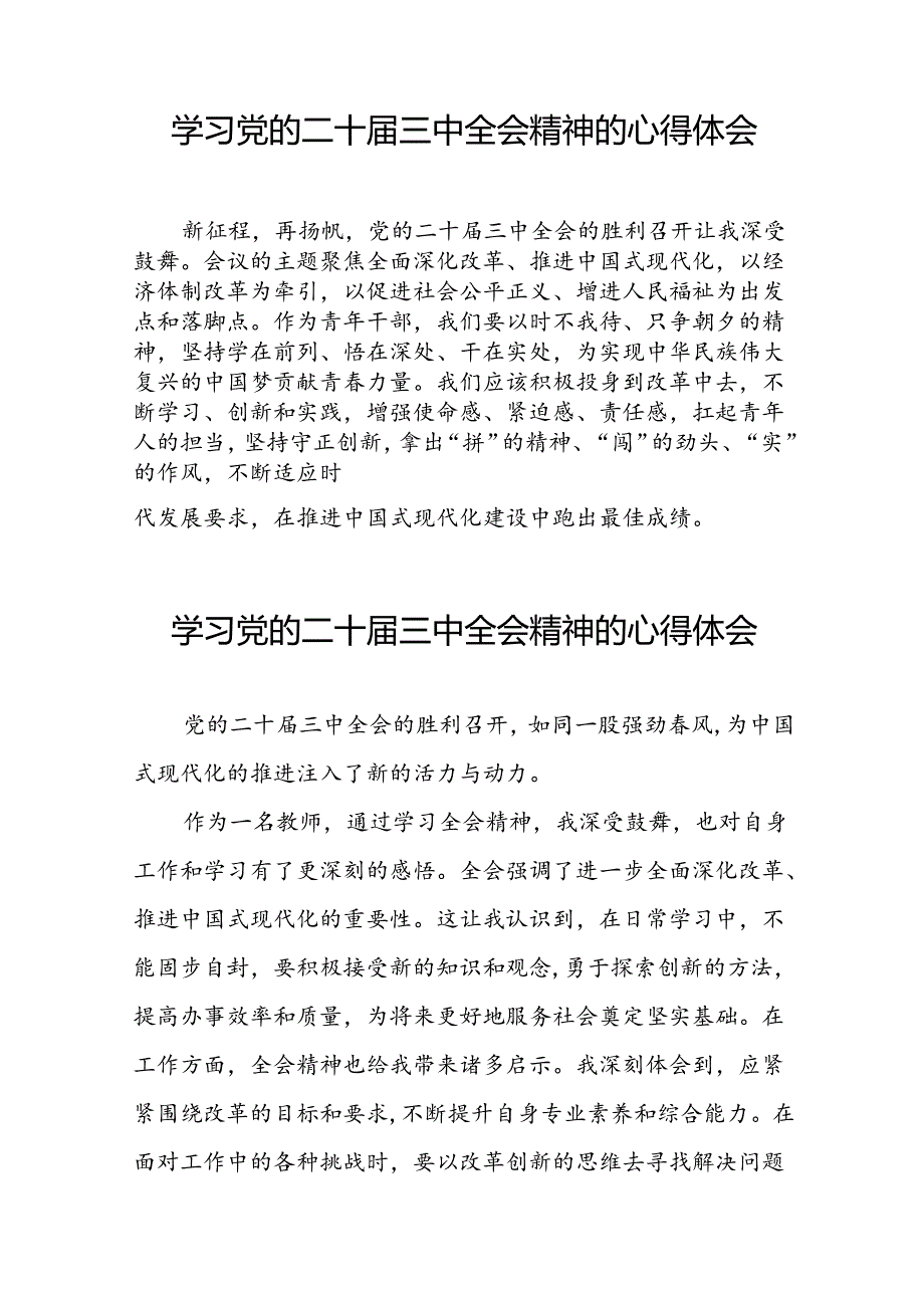 党的二十三中全会精神学习心得体会精品汇编二十六篇.docx_第3页