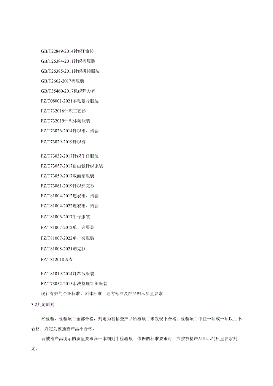 休闲服装产品质量监督抽查实施细则.docx_第3页