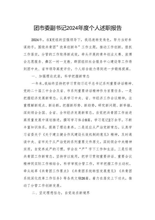 20242025团市委副书记个人述职报告.docx