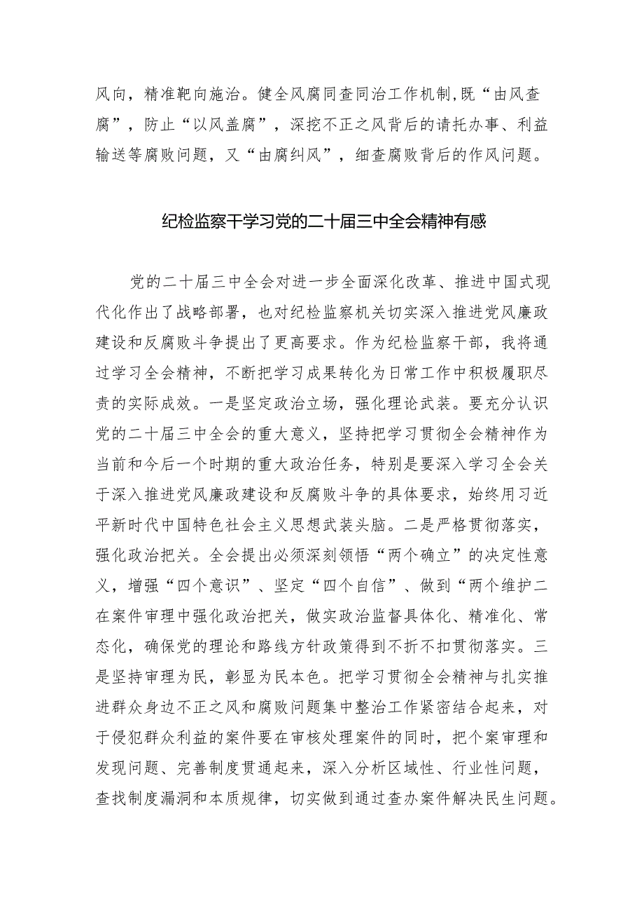 （9篇）纪检监察机关书记学习二十三中全会精神心得体会发言材料（最新版）.docx_第2页