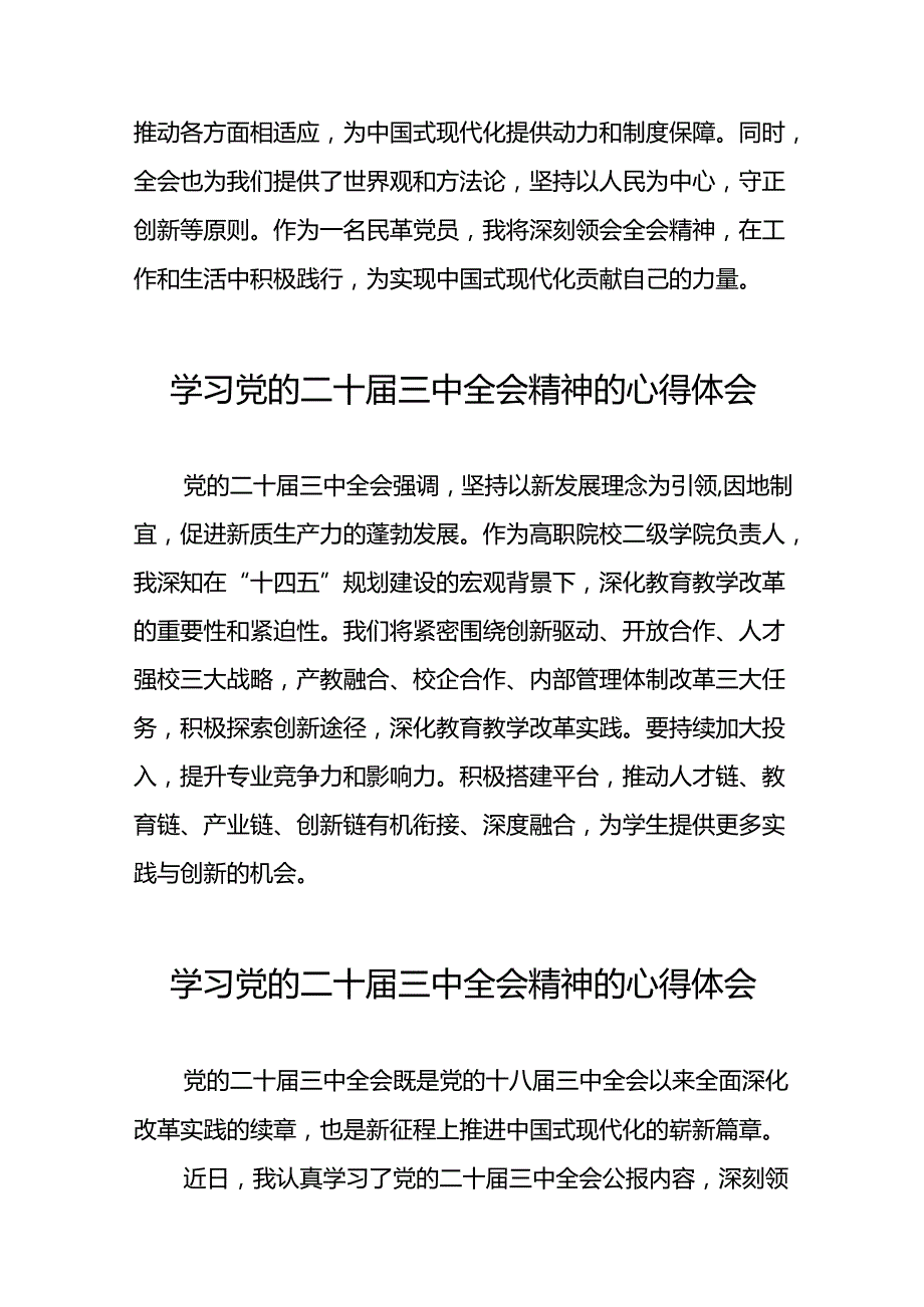 学习贯彻2024年二十三中全会精神心得感悟范例二十七篇.docx_第3页
