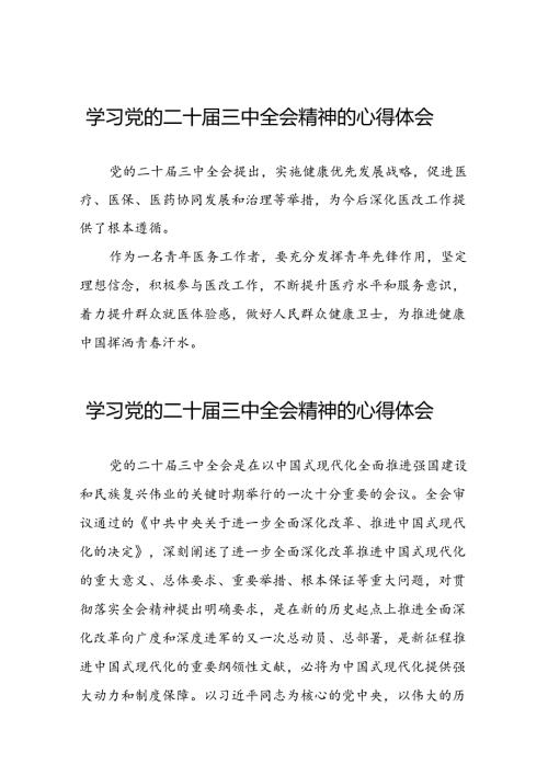 党的二十三中全会精神学习心得体会最新版二十六篇.docx