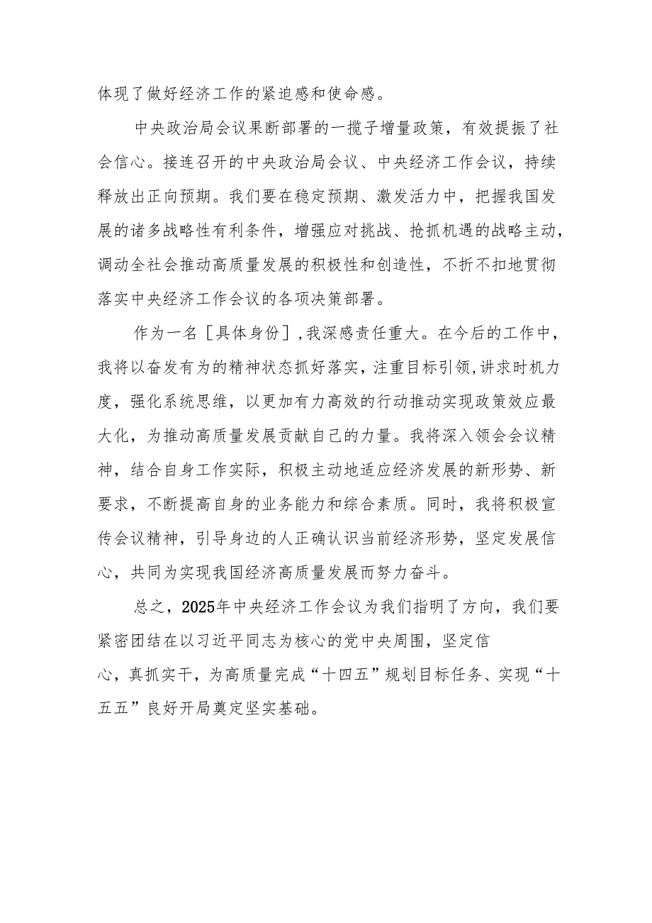 七篇学习贯彻2024年中央经济工作会议心得体会发言稿.docx_第2页
