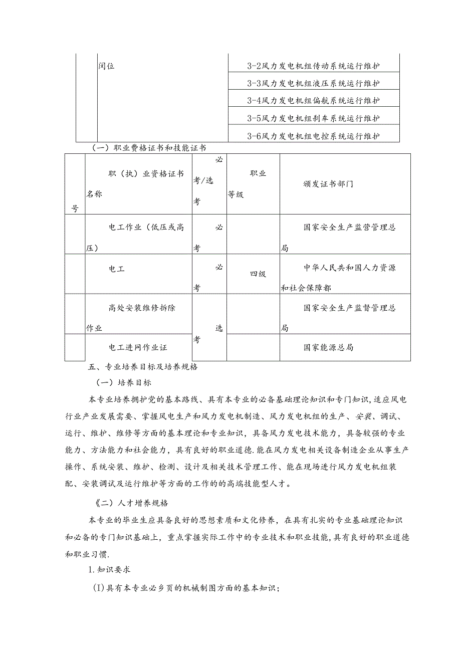 中等职业技术学校风电场机电设备运行与维护专业人才培养方案.docx_第2页