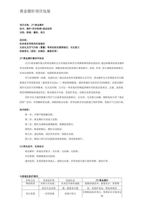 医美皮肤美容设备黄金微针营销包装(1).docx
