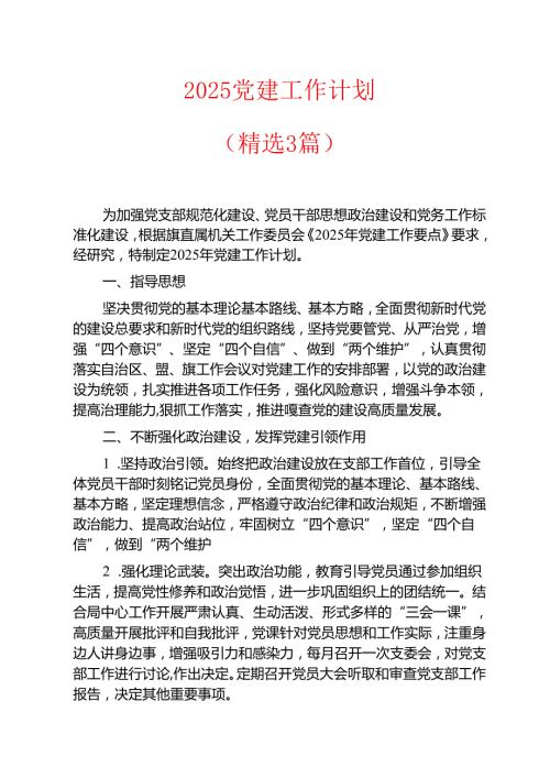 2025党建工作计划.docx