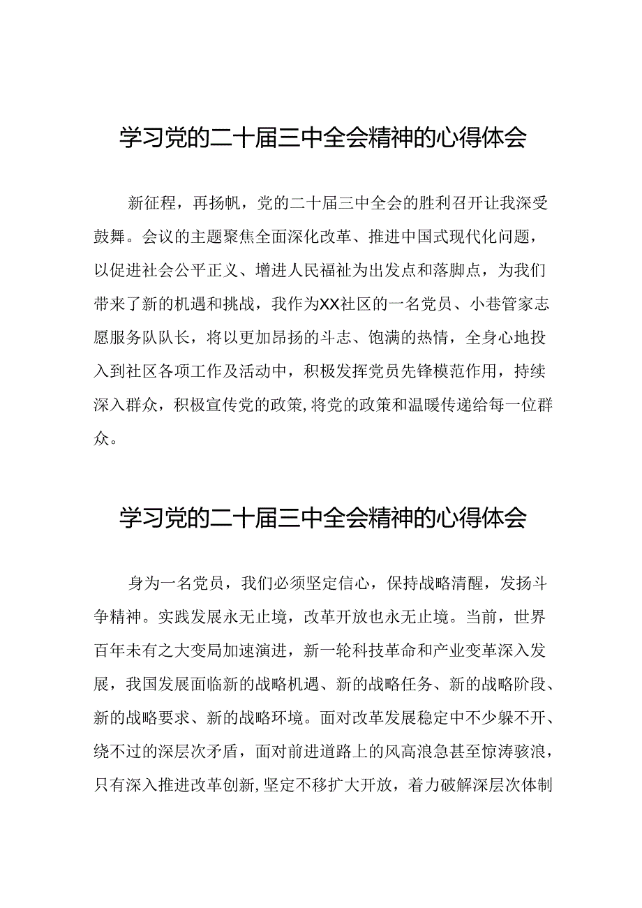 党的二十三中全会精神的学习体会发言稿28篇.docx_第1页