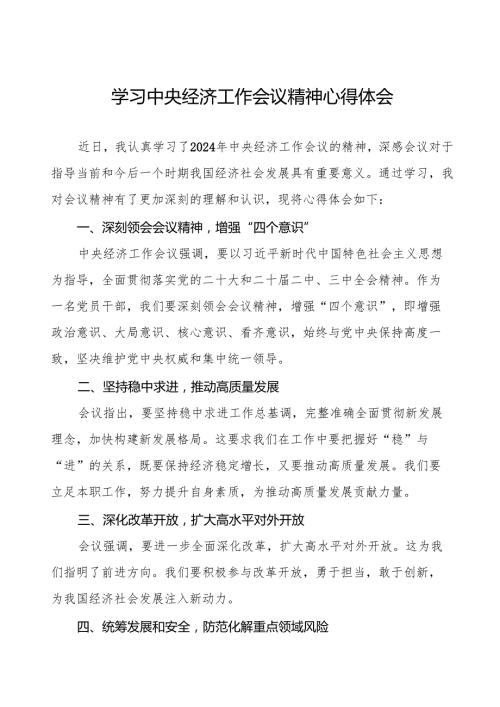 七篇学习2024年中央经济工作会议心得体会发言稿.docx