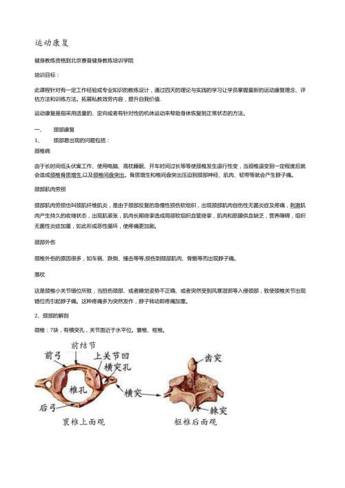 赛普健身教练培训学院——运动康复课程.docx