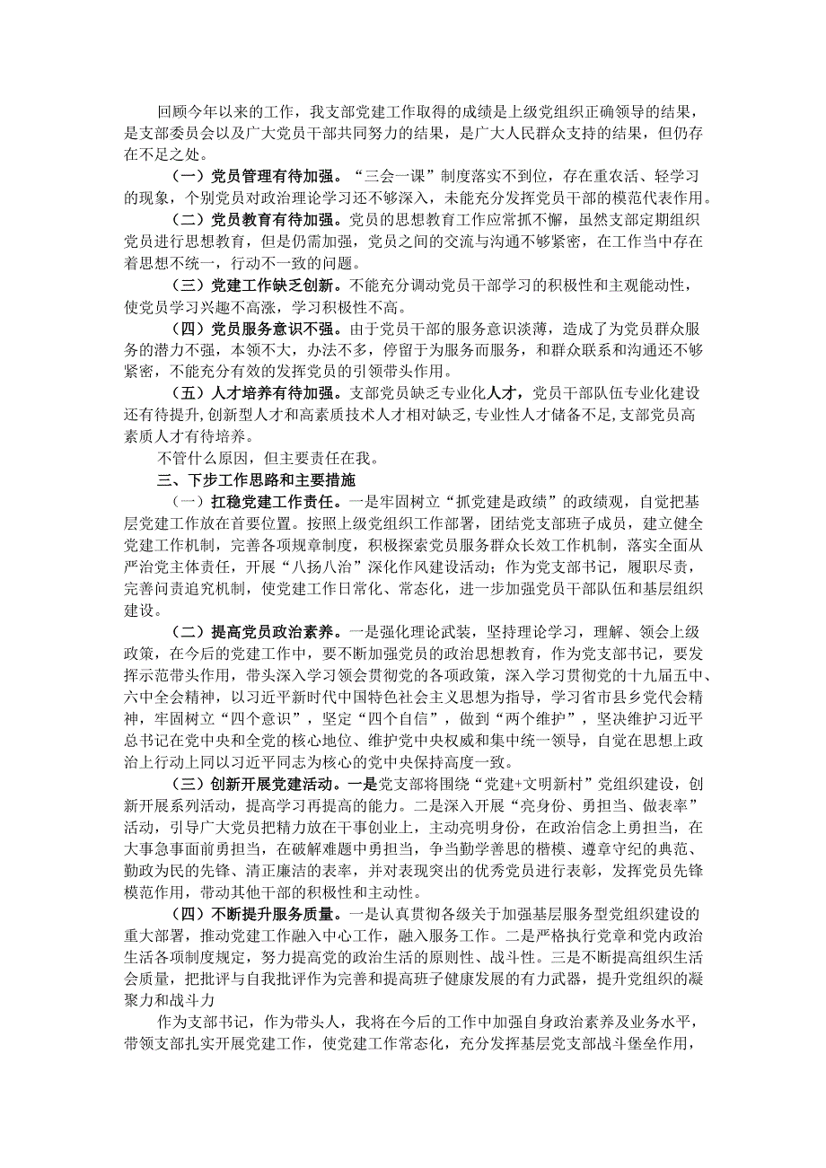村支书2024个人述职述德述廉报告.docx_第2页